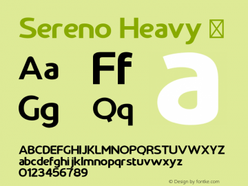 Sereno Heavy ☞ Version 1.000;PS 002.000;hotconv 1.0.70;makeotf.lib2.5.58329;com.myfonts.easy.robert-corse.sereno.heavy.wfkit2.version.4nae Font Sample