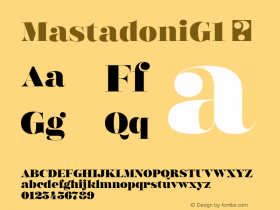 MastadoniG1 ☞ 1.000;com.myfonts.easy.schizotype.mastadoni.g1.wfkit2.version.4q63图片样张