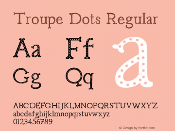 Troupe Dots Regular Version 1.000图片样张