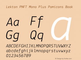 Lekton PNFT Mono Plus Pomicons Book Version 3.000图片样张