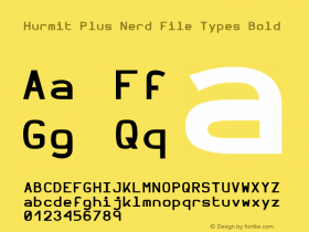 Hurmit Plus Nerd File Types Bold Version 0.4.0图片样张