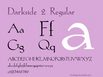 Darkside 2 Regular 1.0 Thu Apr 27 13:18:05 1995图片样张