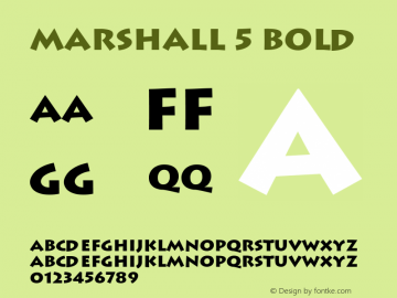 Marshall 5 Bold 1.0 Thu Apr 27 17:31:07 1995图片样张