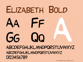 Elizabeth Bold 1.0 Mon Jun 03 12:05:47 1996 Font Sample