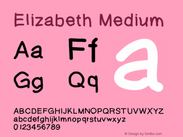 Elizabeth Medium Version 001.000 Font Sample
