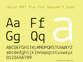 Lekton PNFT Plus Font Awesome P lusOc Version 34.000 Font Sample