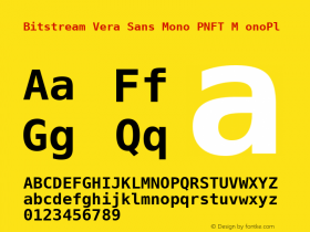 Bitstream Vera Sans Mono PNFT M onoPl Release 1.10 Font Sample