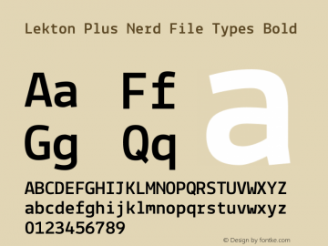 Lekton Plus Nerd File Types Bold Version 34.000图片样张