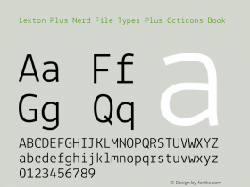 Lekton Plus Nerd File Types Plus Octicons Book Version 34.000图片样张