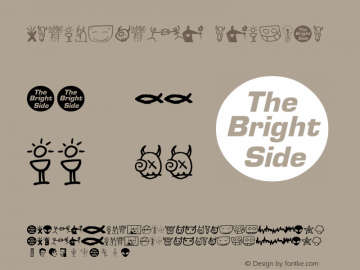 BrightSide Regular Macromedia Fontographer 4.1.5 98‐04‐23 Font Sample