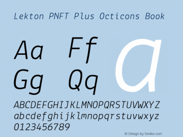 Lekton PNFT Plus Octicons Book Version 3.000图片样张