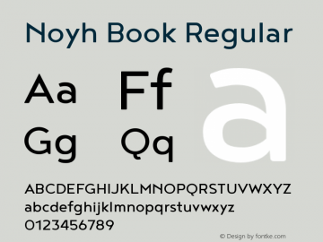 Noyh Book Regular Version 1.000 Font Sample