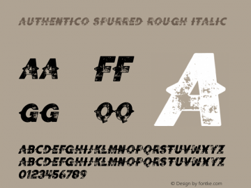 Authentico Spurred Rough Italic Unknown图片样张