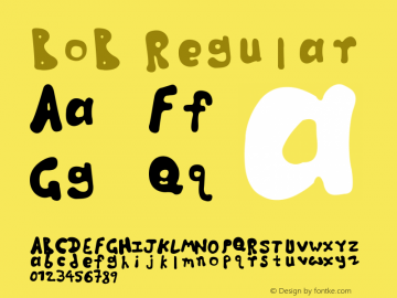 BoB Regular Unknown Font Sample
