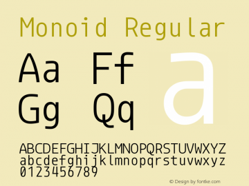 Monoid Regular Version 0.61 Font Sample