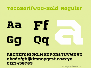 TecoSerifW00-Bold Regular Version 1.00 Font Sample