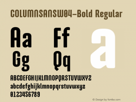 COLUMNSANSW04-Bold Regular Version 1.30图片样张
