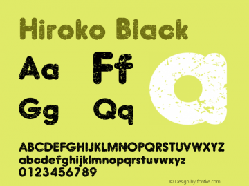 Hiroko Black Version 1.001 Font Sample