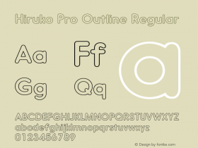 Hiruko Pro Outline Regular Version 1.001图片样张