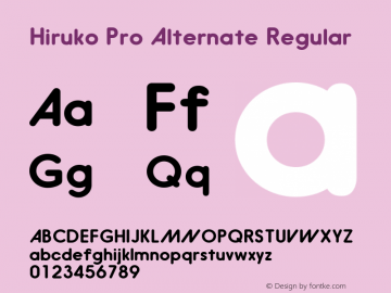 Hiruko Pro Alternate Regular Version 1.001图片样张