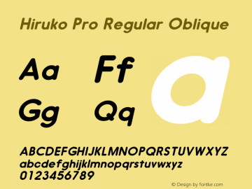 Hiruko Pro Regular Oblique Version 1.002图片样张