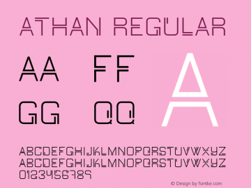 ATHAN Regular 1.000 Font Sample