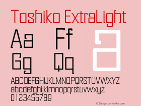 Toshiko ExtraLight Version 001.000图片样张