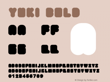 Yuki Bold Version 1.001 Font Sample