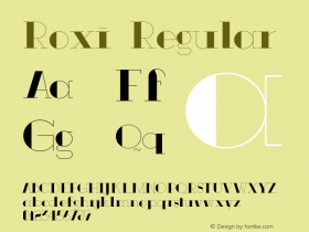 Roxi Regular 1.000 Font Sample