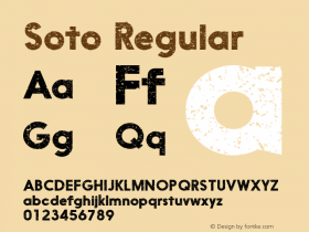 Soto Regular Version 1.001 Font Sample