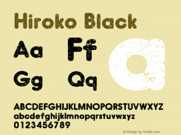 Hiroko Black Version 1.001 Font Sample