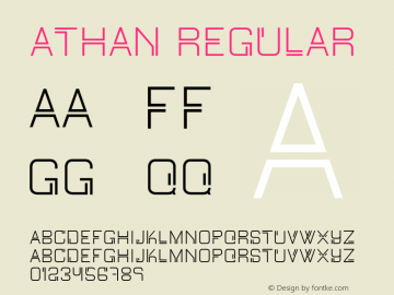 ATHAN Regular 1.000 Font Sample