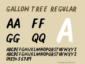 Gallow Tree Regular Version 1.000;PS 001.000;hotconv 1.0.70;makeotf.lib2.5.58329 Font Sample