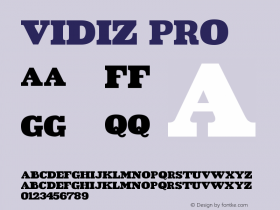 VIDIZ PRO 1.000 Font Sample