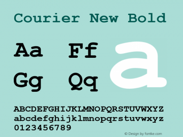 Courier New Bold Version 6.85 Font Sample