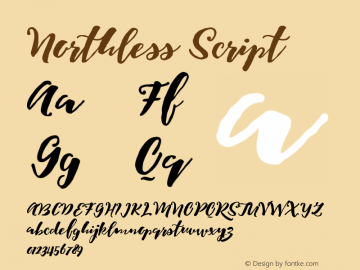 Northless Script 1.000 Font Sample