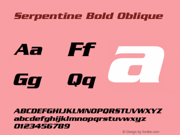 Serpentine Bold Oblique 001.000图片样张