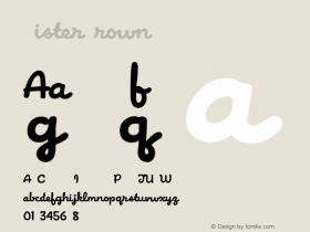 MisterBrown ☞ Version 1.000;com.myfonts.easy.sideshow.mister-brown.regular.wfkit2.version.44R7图片样张