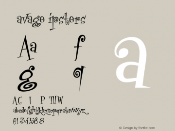 SavageHipsters ☞ Version 001.000;com.myfonts.easy.sideshow.savage-hipsters.regular.wfkit2.version.3b5e图片样张