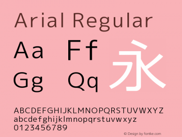 Arial Regular Version 5.01.2x图片样张