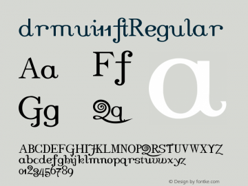 drmui11 Regular Version 001.001 Font Sample