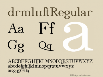 drml11 Regular Version 001.001 Font Sample