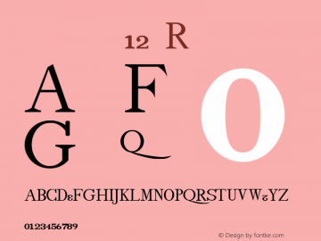 drminf12 Regular Version 001.001 Font Sample