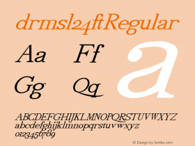 drmsl24 Regular Version 001.001 Font Sample