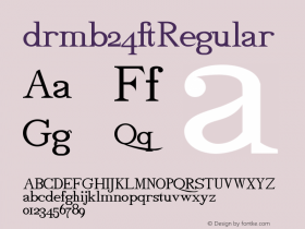 drmb24 Regular Version 001.001 Font Sample