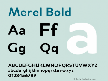 Merel Bold Version 1.000;PS 001.000;hotconv 1.0.70;makeotf.lib2.5.58329;com.myfonts.easy.northernblock.merel.bold.wfkit2.version.4hb6 Font Sample