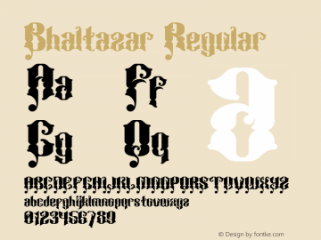 Bhaltazar Regular 1.000 Font Sample