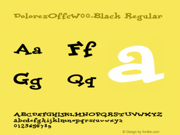 DoloresOffcW00-Black Regular Version 7.504 Font Sample