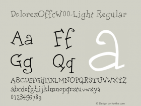 DoloresOffcW00-Light Regular Version 7.504 Font Sample