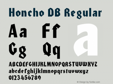 Honcho DB Regular 1.0 Wed Nov 08 10:00:07 1995图片样张